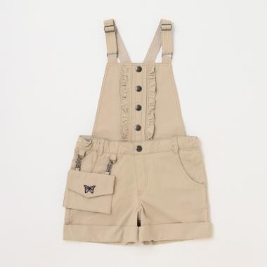 【人気商品再入荷】【直営店で取り扱い無し】ショートサロペット 移動ポケットつき