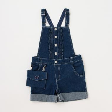 【人気商品再入荷】【直営店で取り扱い無し】ショートサロペット 移動ポケットつき