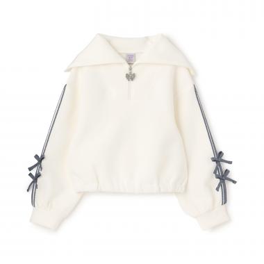 【人気商品再入荷】【直営店で取り扱い無し】短丈ジップアップセーラートレーナー