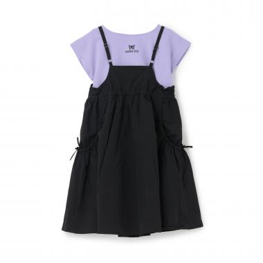 【人気商品再入荷】【直営店で取り扱い無し】ギャザージャンスカ＋短丈Tシャツ