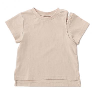 肩スリット無地Tシャツ