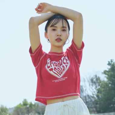 【LTXC】【吸水速乾/さらさら】ハートスプレーT