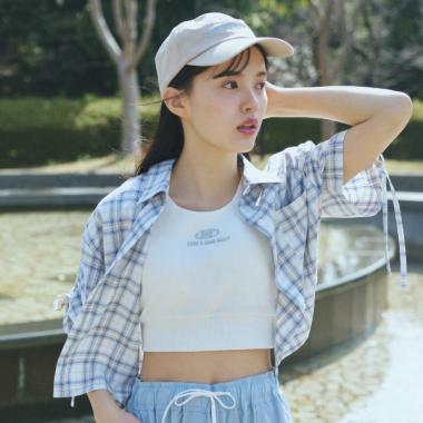 【LTXC】ドロスト半袖チェックシャツ