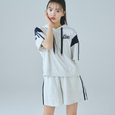 【LTXC】【GOODPRICE】【綿100％】ラインパーカセットアップ