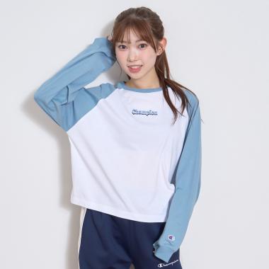 【Champion】【綿100％】ラグラン長T