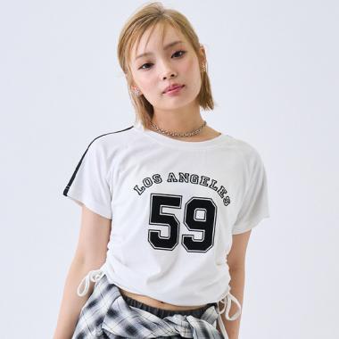 【LTXC】【接触冷感/ひんやり】ドロストナンバーTシャツ