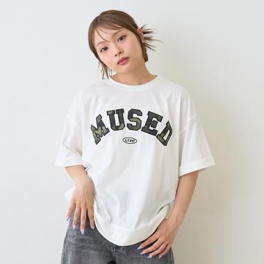 【LTXC】【吸水速乾/さらさら】柄アップリロゴTシャツ