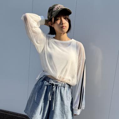 【LTXC】インナーつきメッシュTシャツ