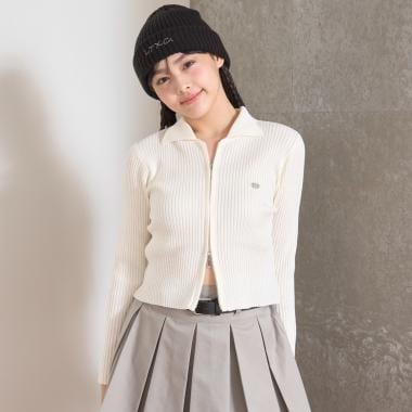 【LTXC】リブWZIPカーディガン