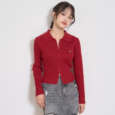 【LTXC】リブWZIPカーディガン