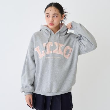 【LTXC】【綿100％】裏起毛ボアロゴパーカー