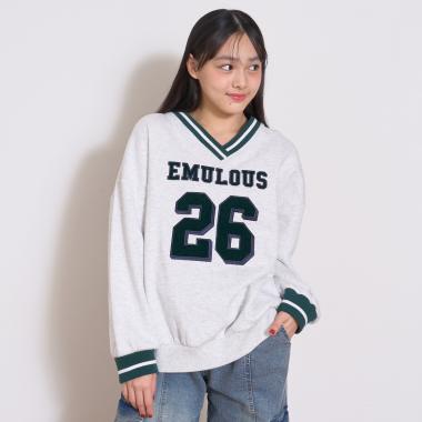 【LTXC】【綿100％】裏起毛ナンバールーズスウェット