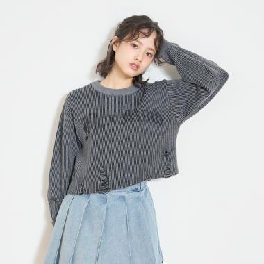 【LTXC】ロゴダメージニット