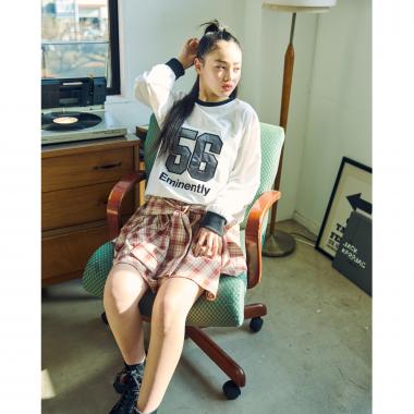 【LTXC】腰巻き風チェックキュロット