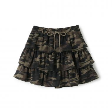 【LTXC】カモフラティアードカットミニスカート