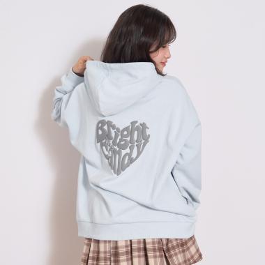 【秒かわトップス】【LTXC】ハート発泡パーカ