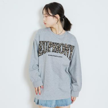 【LTXC/綿100%】カレッジ柄ロゴ長袖T