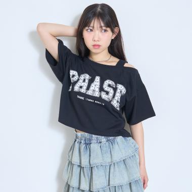 【LTXC/綿100％】ワンショルロゴ半T