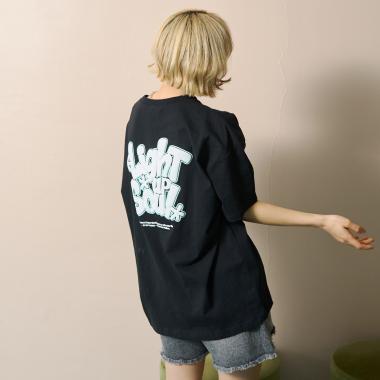 【秒かわトップス】【GOODPRICE】【LTXC/綿100%】バックロゴ半袖T