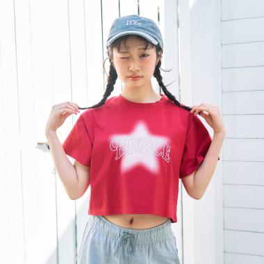 【LTXC/綿100%】スターモチーフスプレー半T