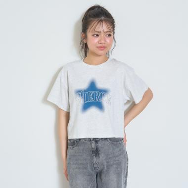 【LTXC/綿100%】スターモチーフスプレー半T