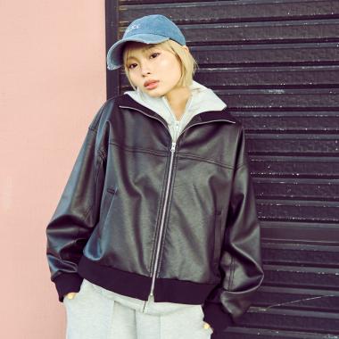 【LTXC】合皮ブルゾン