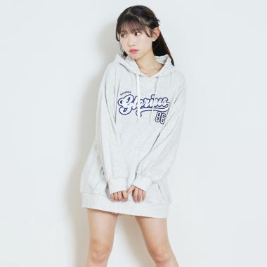 【LTXC/綿100%】ロゴパーカチュニックワンピ