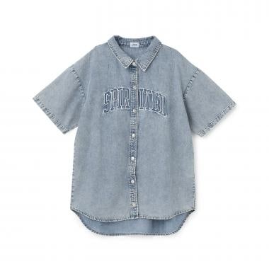 【LTXC】デニムルーズチュニックシャツワンピ