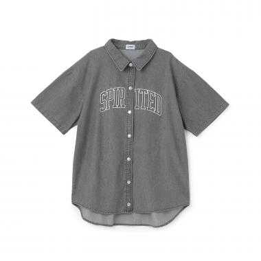 【LTXC】デニムルーズチュニックシャツワンピ