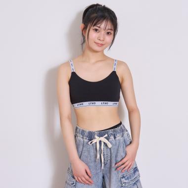 【LTXC】ロゴ紐2wayハーフトップ