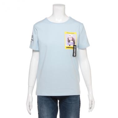 ロゴテープつき転写プリントTシャツ