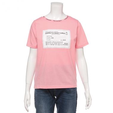 衿ロゴチケットプリントTシャツ