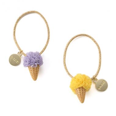 アイスクリームモチーフヘアポニー2個セット