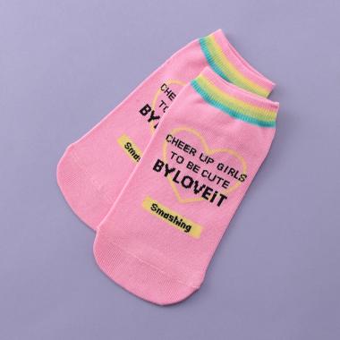 レインボーハート×ロゴスニーカーインソックス