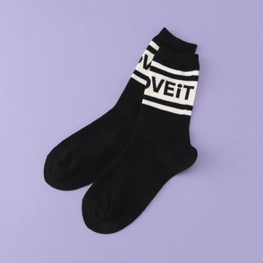 ロゴラインクルーソックス