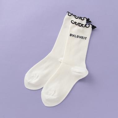 バックリボンメロウクルーソックス