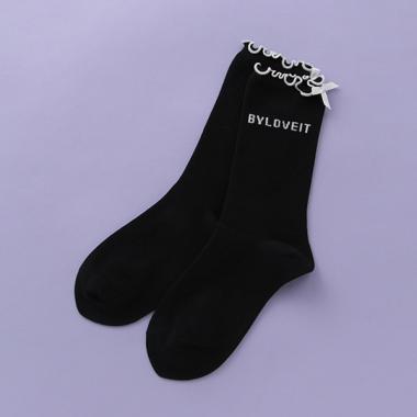 バックリボンメロウクルーソックス