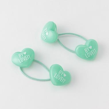 ぷっくりハートヘアポニー2個セット