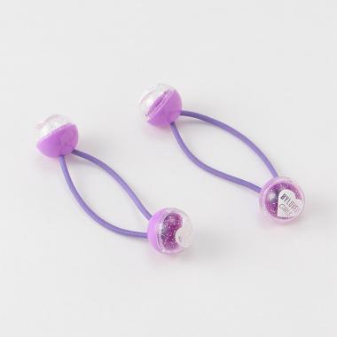 丸玉ヘアポニー2個セット