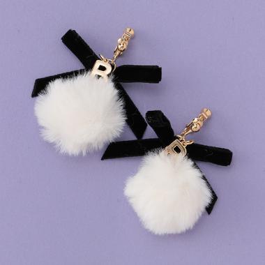 ファーイヤリング