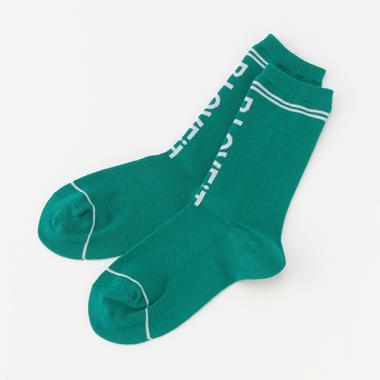 縦ロゴクルー丈ソックス【日本製】