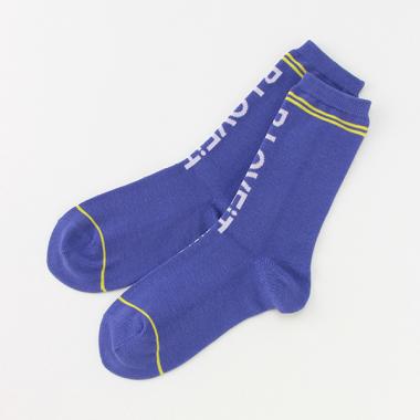 縦ロゴクルー丈ソックス【日本製】