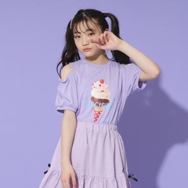 袖スリットアイス半袖Tシャツ