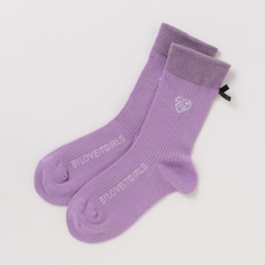 部分パイルクルー丈ソックス