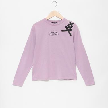 【WEB限定】肩レースアップ長袖Tシャツ