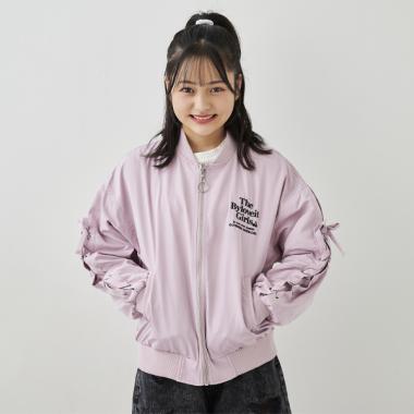 レースアップブルゾン