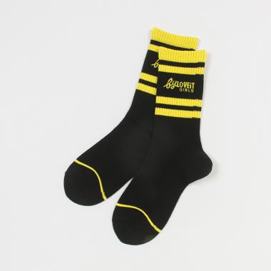 ロゴラインクルーソックス【日本製】