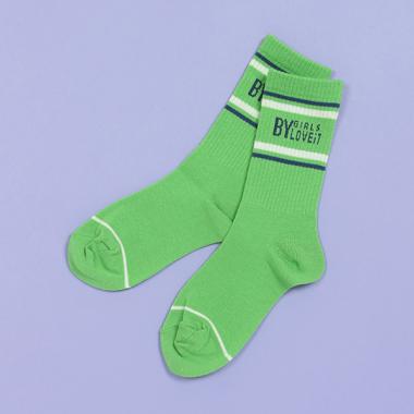 ラインロゴクルーソックス【日本製】