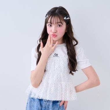 チュールビスチェつきTシャツ