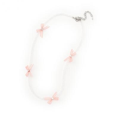 パールリボンネックレス